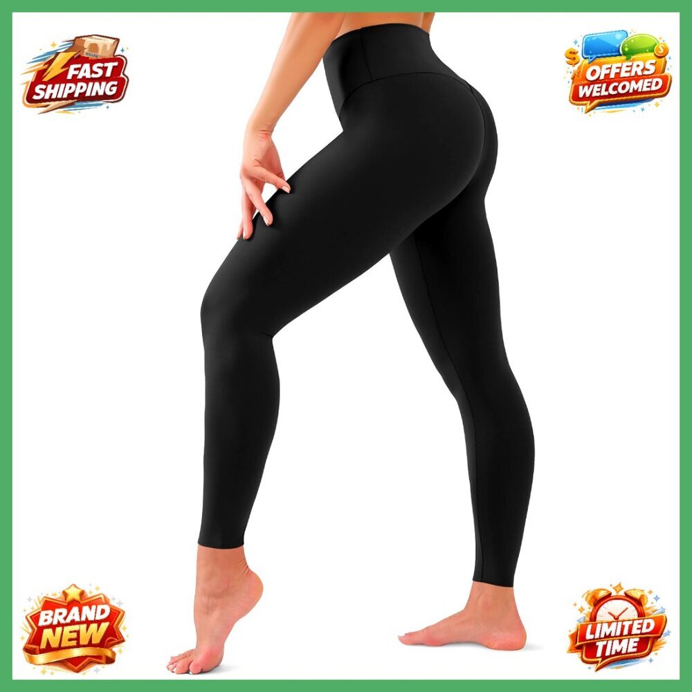 High Waisted Tummy Control Leggings Yoga Pants Workout Running Athletic Plus